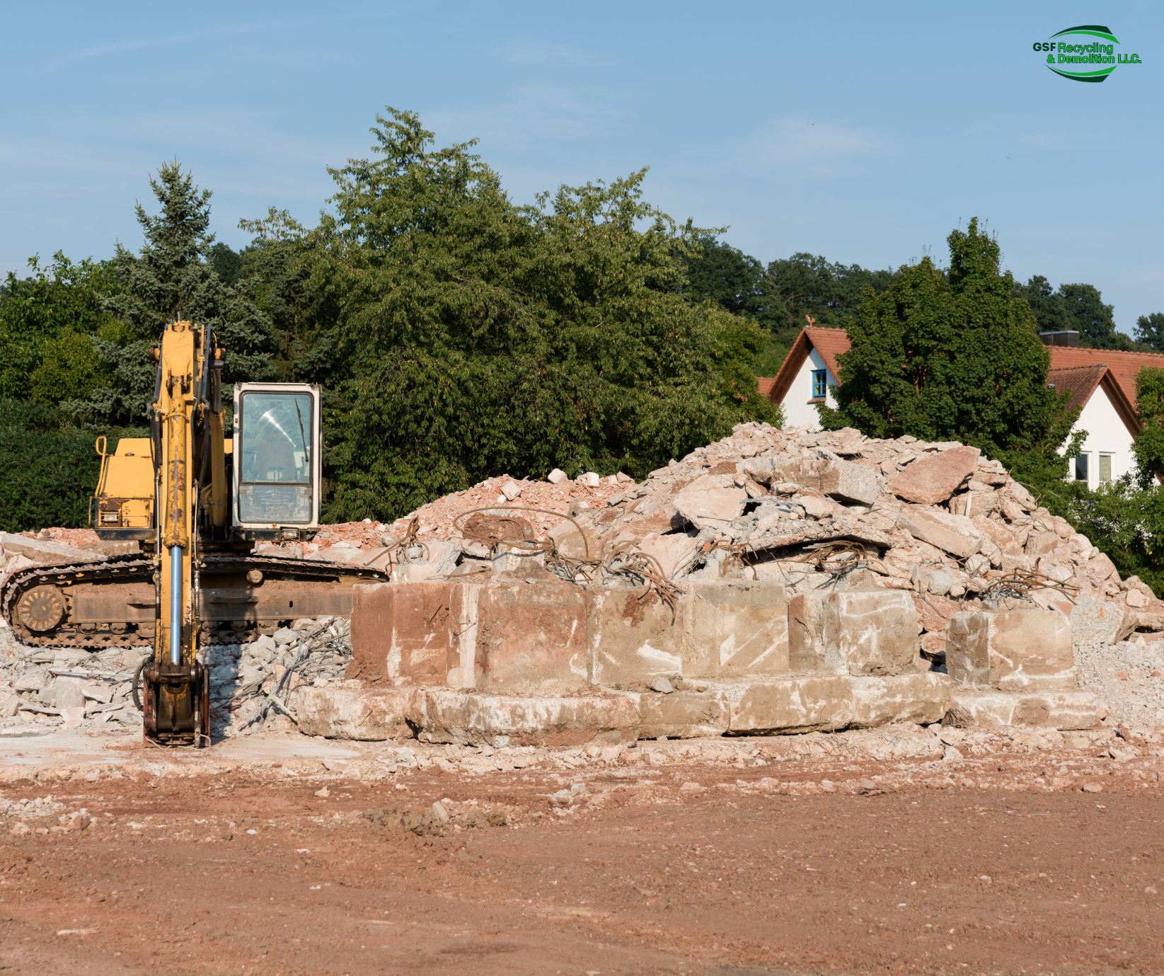 Demolition crew working safely on site
